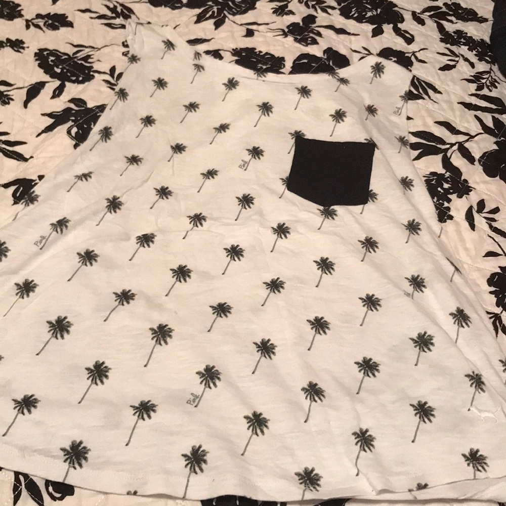 PINK palm tree muscle tee